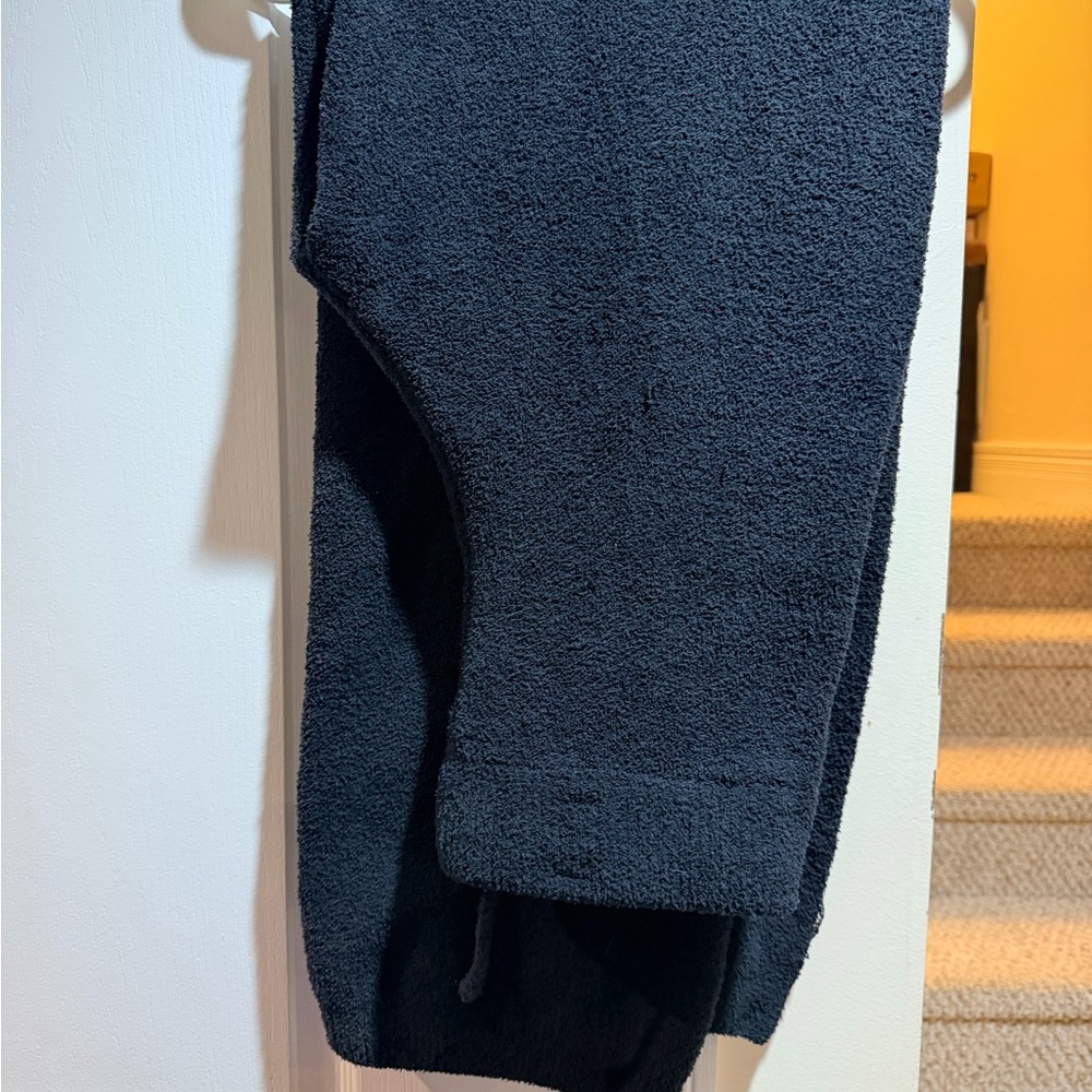 SKIMS Black Terrycloth lounge pants
